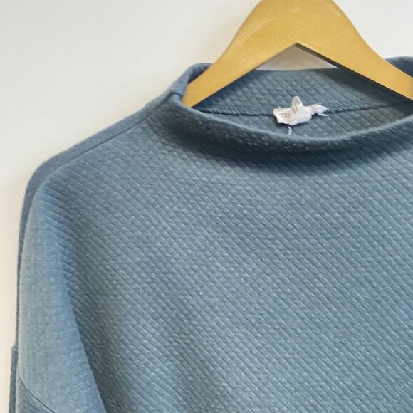 Tribal Jeans Teal Mock Turtleneck Sweatshirt - Picture 7 of 9